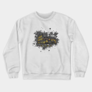 Colosseum at night with splatter. Crewneck Sweatshirt